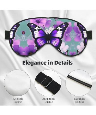 Purple Butterfly Double-Sided Sleep Eye Mask | Comfort Soft Blindfold with Adjustable Strap | Light Blocking for Perfect Rest - Buy Online on GoSupps.com