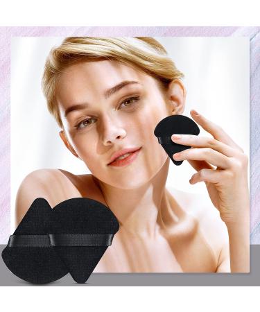 100pcs Black Triangle Powder Puffs - Soft Makeup Sponge for Loose Mineral Body Powder - Velour Cosmetic Foundation Tools - Buy Online on GoSupps.com
