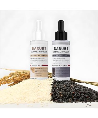 Peel Shot Black & White Rice Exfoliating Ampoule Daily Gentle Exfoliating Scrub for Face Visibly Refines Pores & Deeply Hydrates Black Rice Peeling Exfoliant Lightweight Gel Formula 80ml*2 2.7 Fl Oz (Pack of 2)
