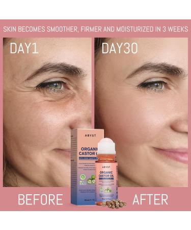 Organic Castor Oil Roll On - Rose Quartz Roller Ball for Face & Body, Skin & Hair Moisturizer, Glass Bottle, Pure & Natural, Cold-Pressed (1) - Buy Online on GoSupps.com