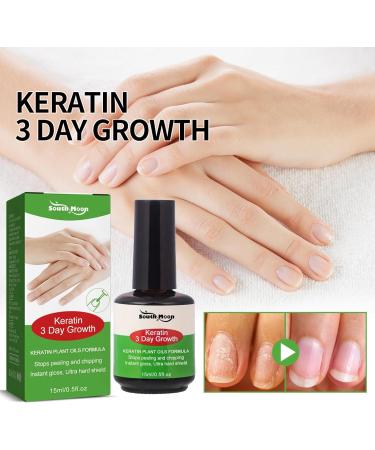 Keratin 3 Day Growth Nail Treatment & Strengthener Nail Growth Treatment for Nail Strengthener Fast Keratin Nail Hardener Nail Repair Treatment for Thin Nails Strengthening Nail Polish Nail Serum - Buy Online on GoSupps.com