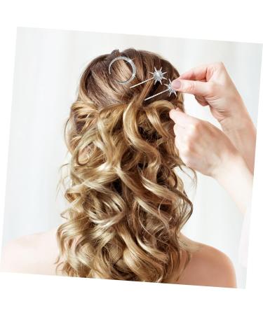 FRCOLOR 8 Sets Hair Clip Set Hair Accessories for Women Suit Hair Barrette for Women Crystal Wedding Hair Star Hair Accessories Silver Hair Clips Alloy Miss Side Clip - Buy Online on GoSupps.com