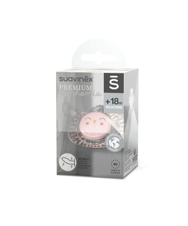 Suavinex Bonhomia Flat Feather Pink Silicone Pacifier for 18m+ | International Shipping Available - Buy Online on GoSupps.com