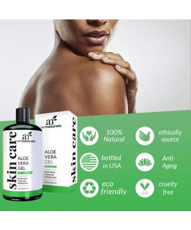 Pure Artnaturals Aloe Vera Gel - 12 fl oz (355 ml) for Skincare & Hydration - Buy Online on GoSupps.com