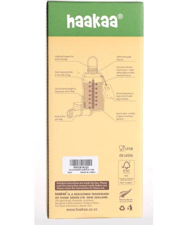 Haakaa Reusable Silicone Milk Storage Bags 260ml (5 Count) | BPA Free Breastmilk Containers for Breastfeeding - Buy Online on GoSupps.com
