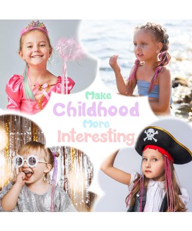 Dreamlover Kids Coloured Hair Extensions - 12 Piece Set | Girls Hair Accessories - Buy Online on GoSupps.com