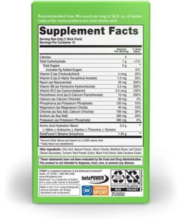 Buy XTEND Healthy Hydration Lemon Lime | Zero Sugar Electrolyte Drink Mix | 6 Electrolytes & Amino Acids | NSF Certified | 15 Servings Pack of 1 - Buy Online on GoSupps.com