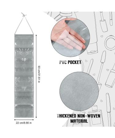 Headband Storage Holder Organizer with Clear Pockets - 2 Pack Gray Hair Accessory Hanging Rack - Buy Online on GoSupps.com