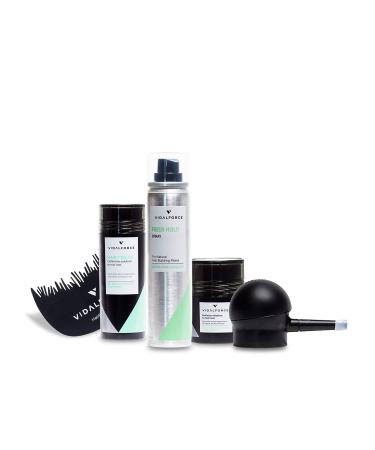 VIDAL FORCE SL Premium Hair Densification I 100 Natural Ingredients I hair powder for full hair in seconds helps cover light hair protects against bald spots Light Gray Full Pack 30gr