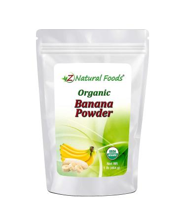 Organic Banana Powder - Fruit Supplement For Smoothies, Desserts, Drinks, Baking, Cooking - Dried Superfood For Long Term Food Storage - Raw, Non GMO, Gluten Free, Vegan, Kosher - 1 lb Banana 1 Pound (Pack of 1)
