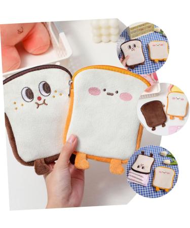 Healifty 2pcs Fluffy Menstrual Coin & Tampon Holder Pouch Brown - Multi-function Mini Storage Bag with Zipper for Menstruation - Convenient & Wear-resistant - Buy Online on GoSupps.com