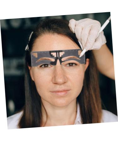 KALLORY 2pcs Stickers Glass Ashtray Eyebrow Drawing Tool Eyebrow Guide Stencil Sticky Ruler European Style - Buy Online on GoSupps.com