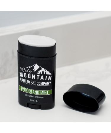 Natural Deodorant for Men - Aluminum Free - Made with Simple Plant-Based Ingredients & Peppermint Essential Oil - Made in USA - Woodland Mint Scent - 2 .65 oz - Buy Online on GoSupps.com
