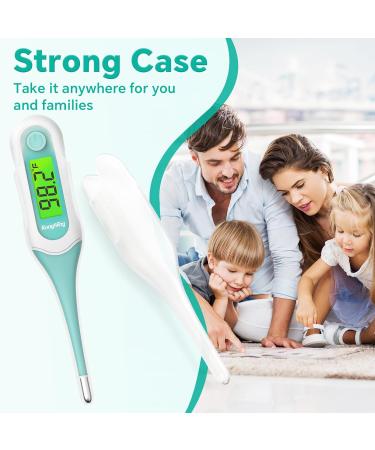 Buy Digital Oral Thermometer - Fast 8s Reading for Adults & Kids | 3 Color Backlit & Fever Alert - International Shipping Available - Buy Online on GoSupps.com