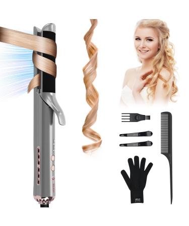 Anti Scald Airflow Styler Hair Straightener Iron with Breeze Fan & Felt Fabric IG INGLAM 2 in 1 Professional Straight and Curl Hair Tools 2022 Update Version Perfect Nice Gift Silver Gold