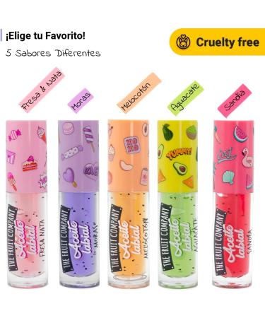 The Fruit Company Watermelon Lip Oil Extra Hydrating Formula 3.6ml Jojoba Oil Vitamin E All Day Protection Vegan Formula Cruelty Free - Buy Online on GoSupps.com