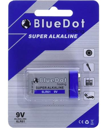 BlueDot Trading Heavy Duty 9 Volt Alkaline Batteries for Smoke and Carbon Monoxide Detectors Security devices and Fire Alarms (Packaging may vary) Quantity 1 1 Battery