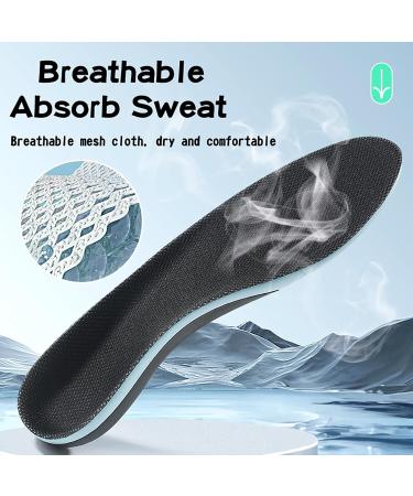 Arch Support Insoles for Flat Feet & Foot Pain Relief - Shock Absorb Orthotic Inserts for Men/Women | Plantar Fasciitis Support (Black L: Men 9-10/Women 10-11 - Buy Online on GoSupps.com