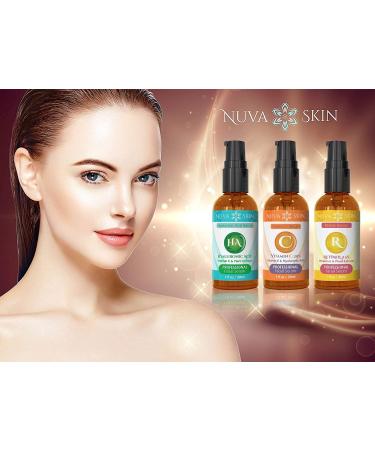 NUVA SKIN Anti Aging Serum Set - Vitamin C, Retinol, Hyaluronic Acid - 3 Pack Face Serum for Women and Men - Skin Care Regimen - 1 Fl Oz - Buy Online on GoSupps.com
