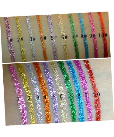 FOMIYES 10pcs Liquid Eyeliner Glitter Liner for Eyes Shimmery Eyeliner Eye Shadow Pearlescent Metal 1 count (Pack of 1) Assorted Color - Buy Online on GoSupps.com