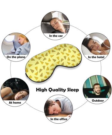 Cheese Pattern Sleep Mask for Women | Adjustable Eye Shades with Elastic Strap for Comfortable Sleep - Buy Online on GoSupps.com