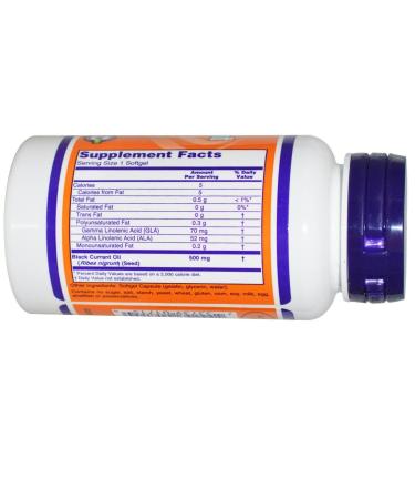 Now Foods - Black Currant Oil 500 mg 100 Sgels