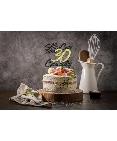 Happy 30th Birthday Cake Topper - Sumerk 30 Years Cake Decoration for Boys & Girls - Perfect Tortendendeko for 30th Birthday Celebrations - Buy Online on GoSupps.com
