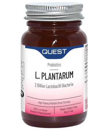 Quest L Plantarum Probiotic Capsules 2 Billion CFU For Immune & Digestive Support. Helps Restore Gut Friendly Bacteria & Regulate Immune Responses. Vegan & Gluten Free (90 Capsules) 90 Count (Pack of 1) - Buy Online on GoSupps.com