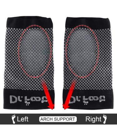 Compression Arch Support Sleeves with Gel Pads for Plantar Fasciitis & Foot Pain Relief - Medium Size (1 Pair) - Buy Online on GoSupps.com