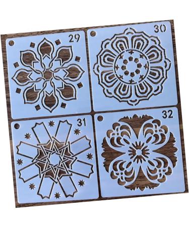 NUOBESTY 108 pcs Painting Square Plastic Kit Circle Fashion White Accessories Spraying Mixed Template Whitex3pcs 9X9cmx3pcs - Buy Online on GoSupps.com