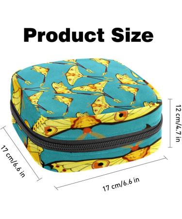 Shop Portable Women's Binding-Storage Bags | Menstrual Cup Pockets & Pads for Teen Girls - Stylish Yellow Butterfly & Turquoise Designs - Buy Online on GoSupps.com
