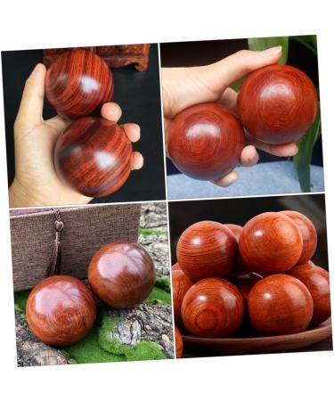Healeved Solid Wood Massage Balls - 2-St Disk Set for Hand Roller Therapy Circulation & Meditation - Rosewood 5x5cm - Buy Online on GoSupps.com