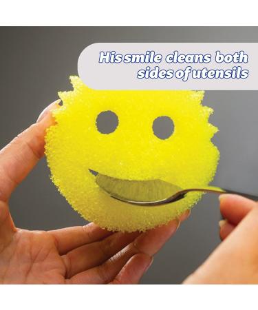 Scrub Daddy Colors Clutch - Smile Sponge Kitchen Cleaner | Odor-Resistant Dishwasher-Safe Etching Sponge for Pots & Dishes - Buy Online on GoSupps.com