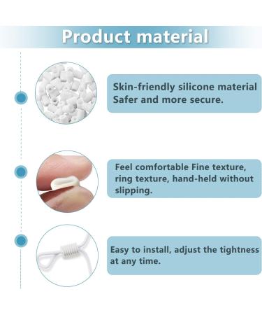 OCEANTREE Cord Locks for Mask - Silicone Cord Stopper Earloop Toggles - White - Buy Online on GoSupps.com