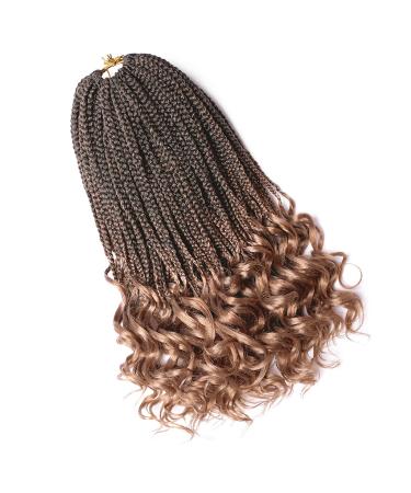 Ombre Curly Box Braids Crochet Hair Extensions 18 Inch T27 for Black Women - Buy Online on GoSupps.com