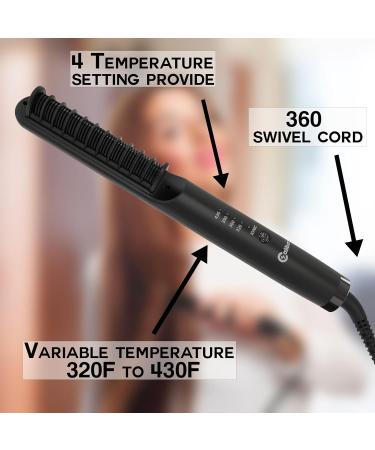 Buy Gridiron Straightening Comb - Professional Ceramic Electric Hot Comb | Firm Grip Hair Straightener | Dual Voltage Design for International Shipping - Buy Online on GoSupps.com