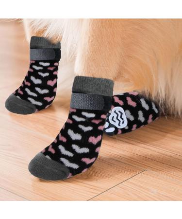 Rypet Anti Slip Dog Socks 3 Pairs - Dog Grip Socks with Straps for Indoor Traction Control - Paw Protector for Small Medium Large Dogs - Buy Online on GoSupps.com