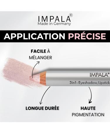 Crayon Jumbo Impala 3 en 1 | Couleur 03 Rose clair | Ombre Paupi res Rouge L vres et Fard Joues | Texture Lisse et de Longue Dur e | Couleurs Intenses - Buy Online on GoSupps.com