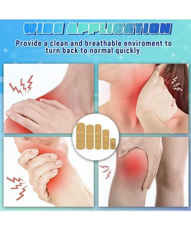 Supervitae 500 Pcs Assorted Sizes Fabric Adhesive Bandages for Family First Aid - Flexible, Breathable, Patch Style Bandages - Buy Online on GoSupps.com