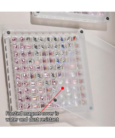 36/64/100 Grids Nails Art Rhinestones Storage Box Acrylic Jewelry Display Box Storage For Salons 100 Squares - Buy Online on GoSupps.com