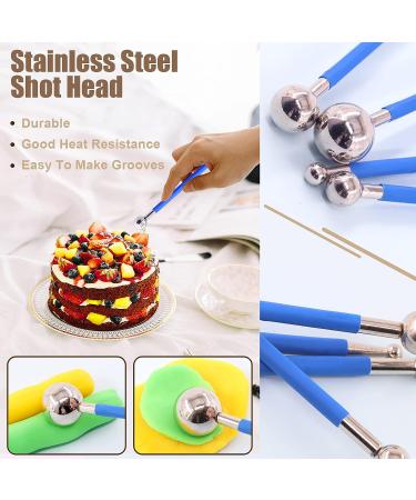 37Pcs Stainless Steel Clay Extruder Sugar Paste Fondant Decorating Tool Set - Rose Red - Buy Online on GoSupps.com