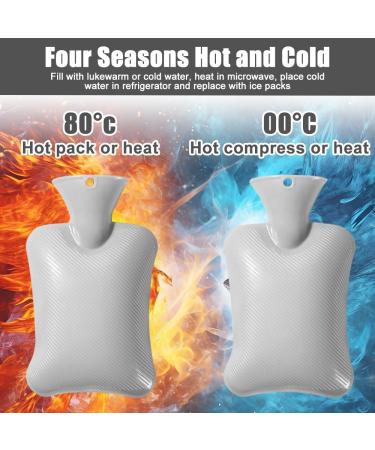 Abiemuce 2-in-1 Foot Warmer Hot Water Bottle Electric-Free Soft & Safe Heated Bottle for Women & Kids 1L Capacity (Gray 25x30x25cm) - Buy Online on GoSupps.com