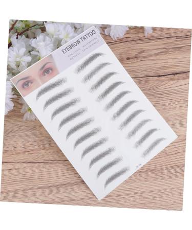 DOITOOL 2pcs 3d Eyebrow Stickers Green Faux Fur Scrunchies Eyebrow Stencils Eyebrow Trimming The Lazy 6d - Buy Online on GoSupps.com