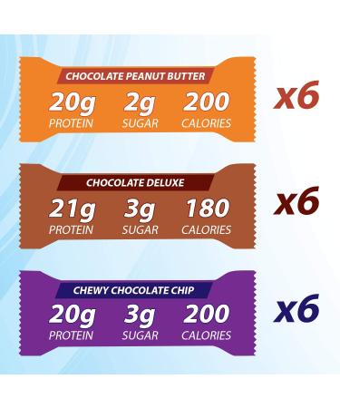 Pure Protein Bars - High Protein Nutritious Snack Variety Pack (18 Count) for Energy Boost - Buy Online on GoSupps.com