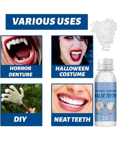 Tooth Filling Kit Temporary Tooth Filling Kits with 5 Tooth Tools Moldable Fake Teeth Beads for Temporary Restoration of Missing & Broken Teeth Replacement Dentures (30ml) 6 - Buy Online on GoSupps.com