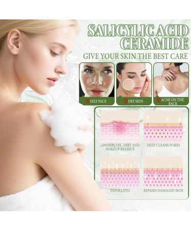 Ourdort Salicylic acid scrub salicylic acid soap natural soap cleanser and exfoliant soap for body and face pure natural soap 2x100g - Buy Online on GoSupps.com