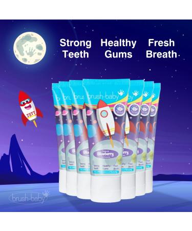 Brush-Baby Natural Blueberry Flavored Rocket Toothpaste 50ml - Pack of 1 (3+ Years) - Buy Online on GoSupps.com