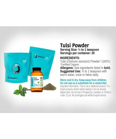 Dr Wakdes Tulsi Pulver (Holy Basil) - 500g | Pure & Raw Ayurvedic Herb | Vegan | Fast Shipping - Buy Online on GoSupps.com
