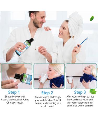 Coconut Oil Pulling Mouthwash 237ml | Whitening Mint Oil for Fresh Breath Teeth Whitening Gum Health & Oral Hygiene Natural Blue Formula - Buy Online on GoSupps.com