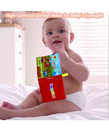 Dr.Rapeti Soft Cloth Book for Baby Infant Toddler Kids 6-Pack Crinkle Squeaky Washable Non-Toxic Early Educational Baby Book Bath Book Colorful 2 - Buy Online on GoSupps.com